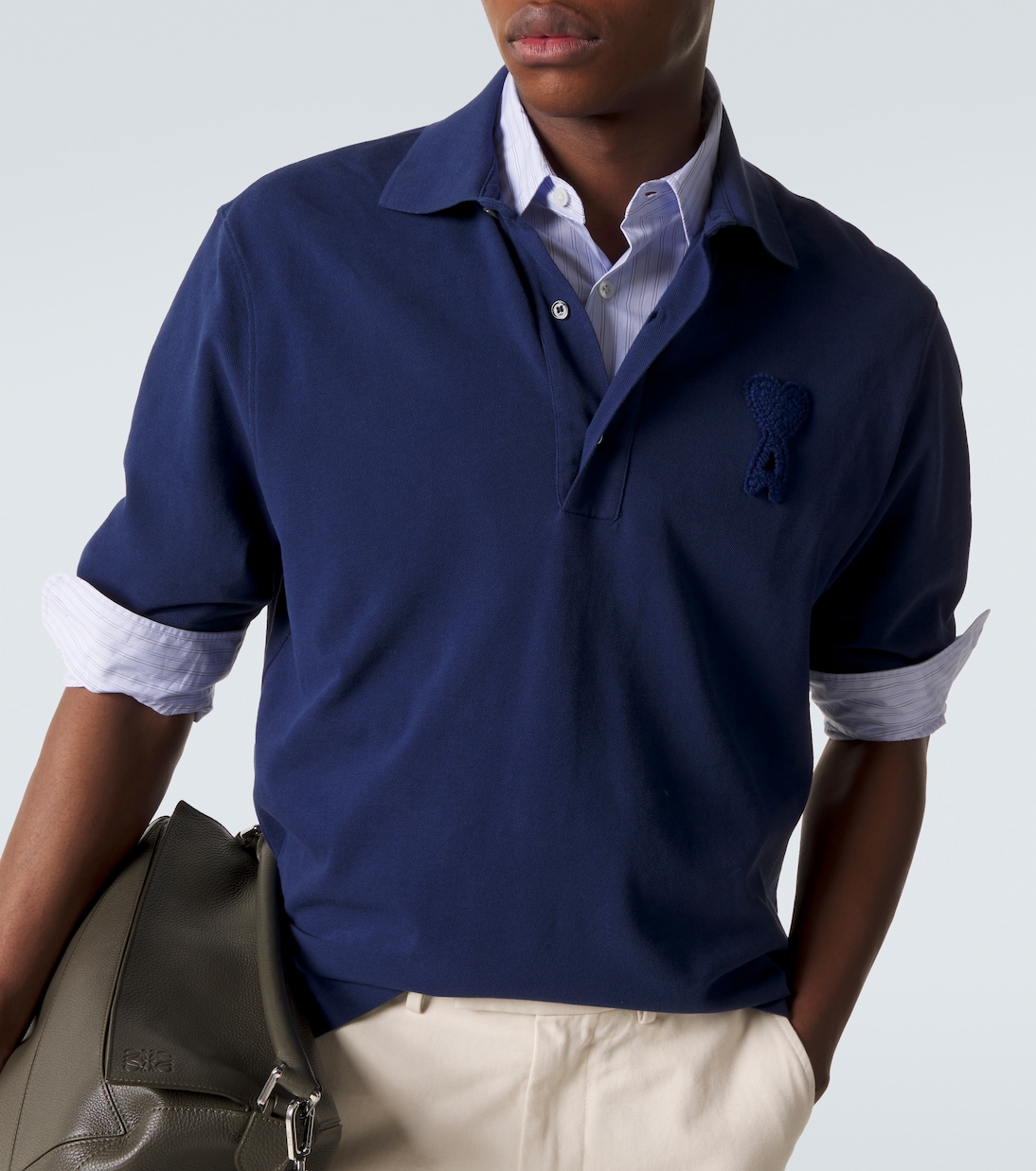 Cotton piqué polo shirt | Ami Paris