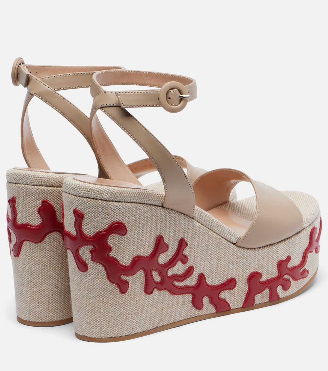 Leather wedge espadrilles | Gianvito Rossi