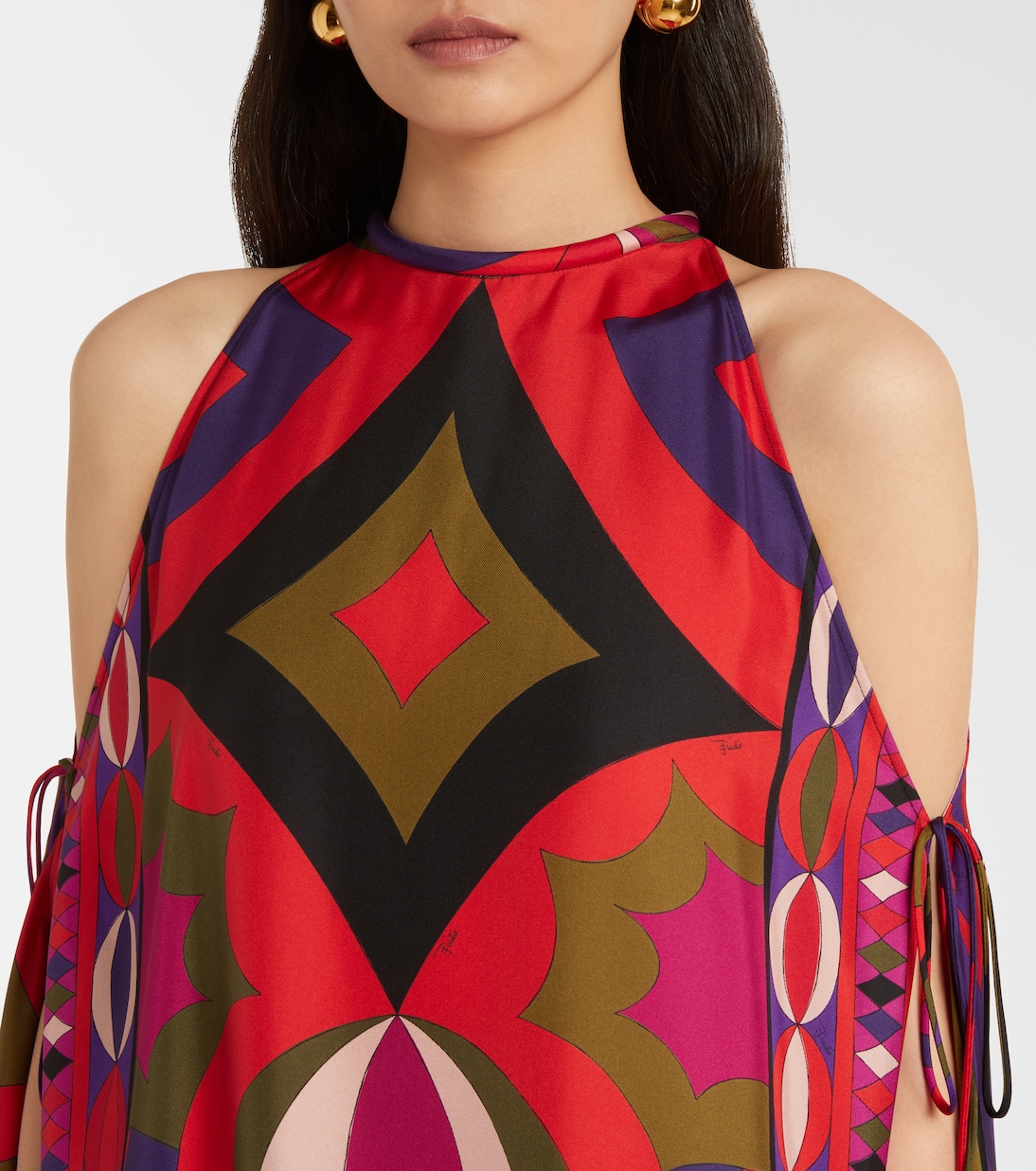 Collane cutout silk kaftan | Pucci