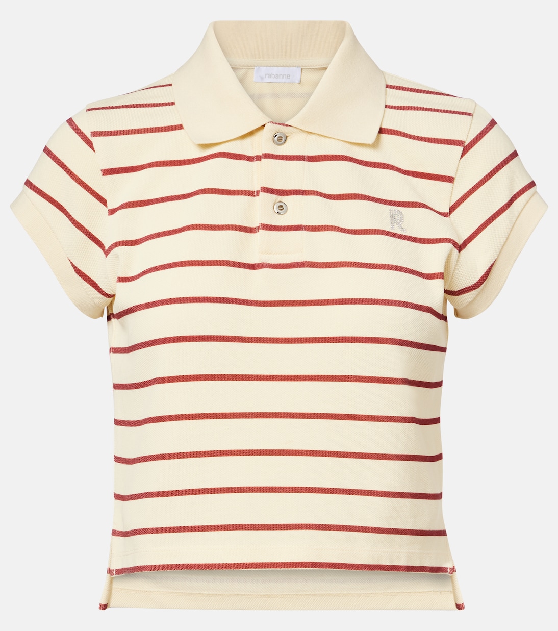 Striped cotton piqué polo shirt | Rabanne