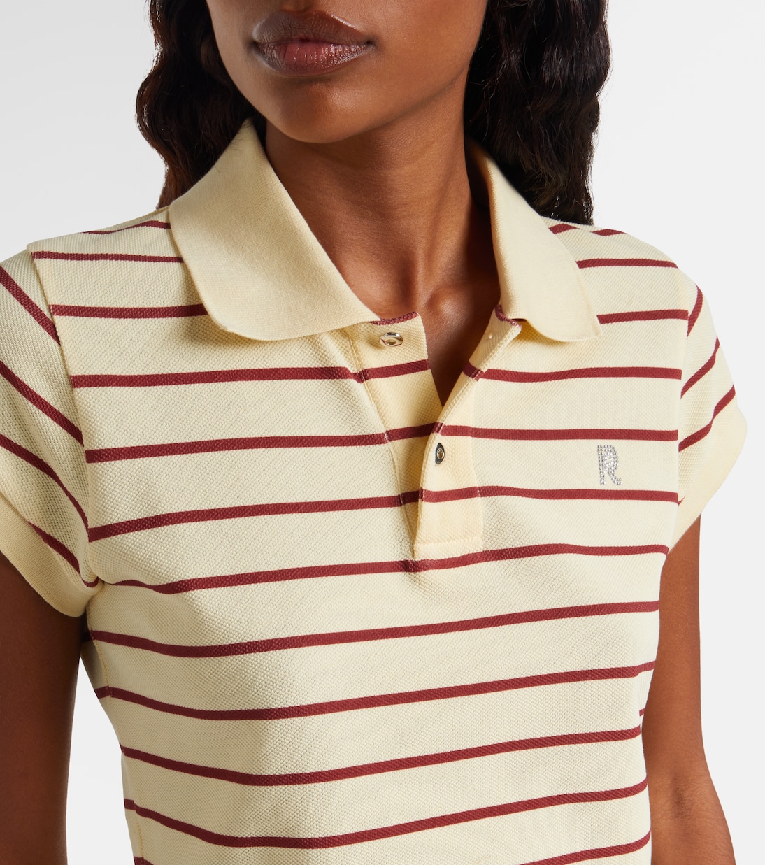 Striped cotton piqué polo shirt | Rabanne