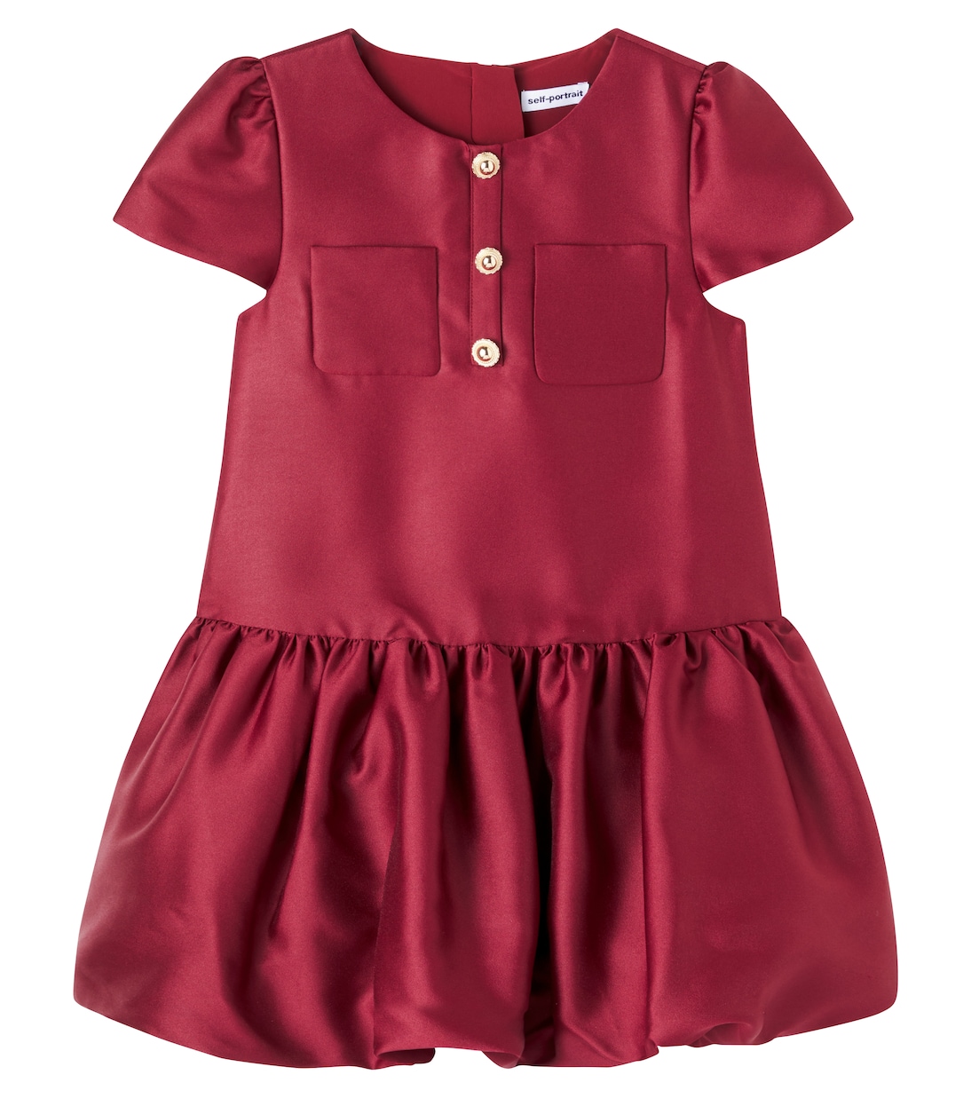 Balloon taffeta dress | Self-Portrait Kids