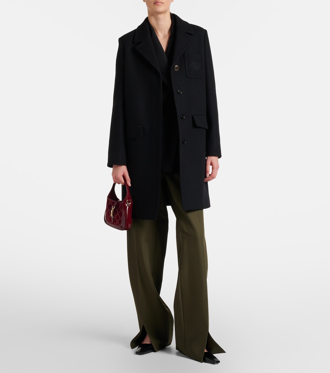 Tote Bag Jackie aus Samt und Lackleder mit Kristallen | Gucci