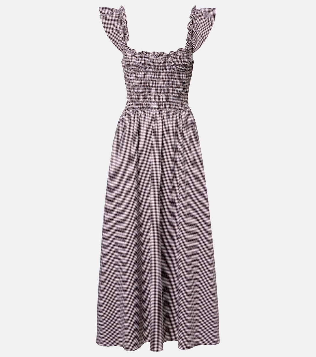 Eudora gingham cotton-blend maxi dress | Faithfull