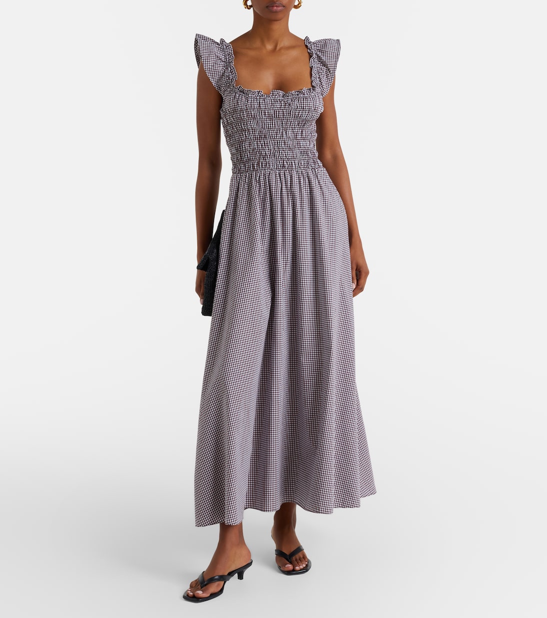 Eudora gingham cotton-blend maxi dress | Faithfull