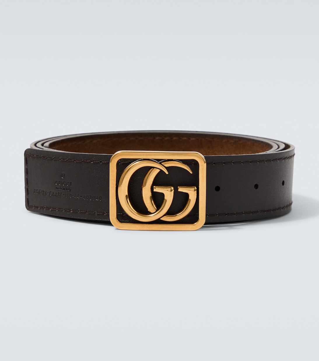 Double G reversible suede and leather belt | Gucci