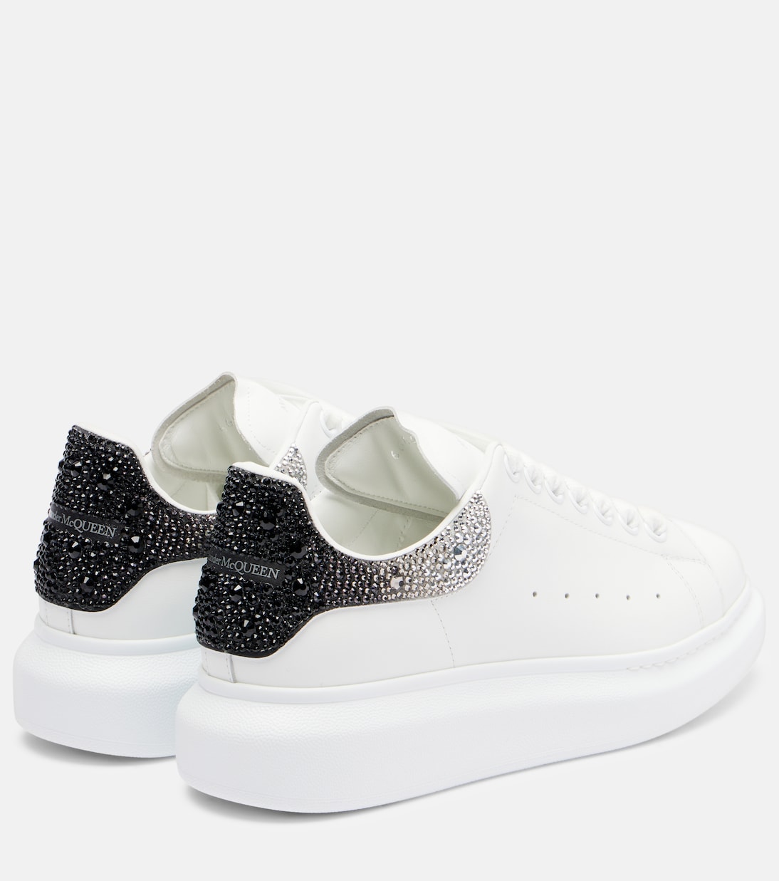Oversized embellished leather sneakers | McQueen