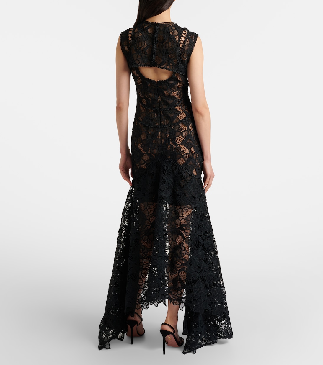Janica silk lace gown | Costarellos