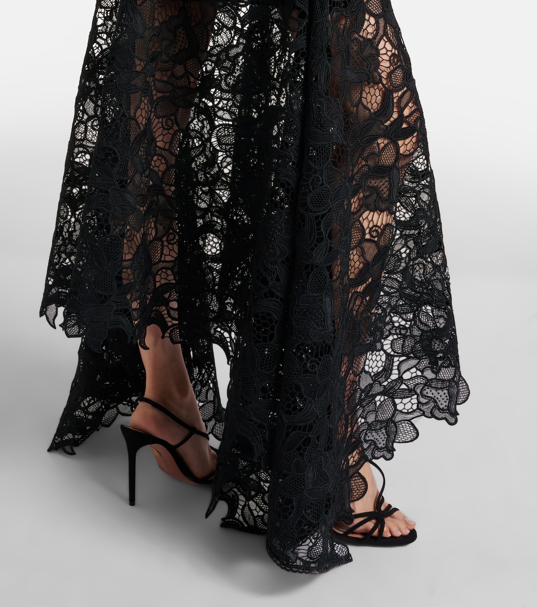 Janica silk lace gown | Costarellos