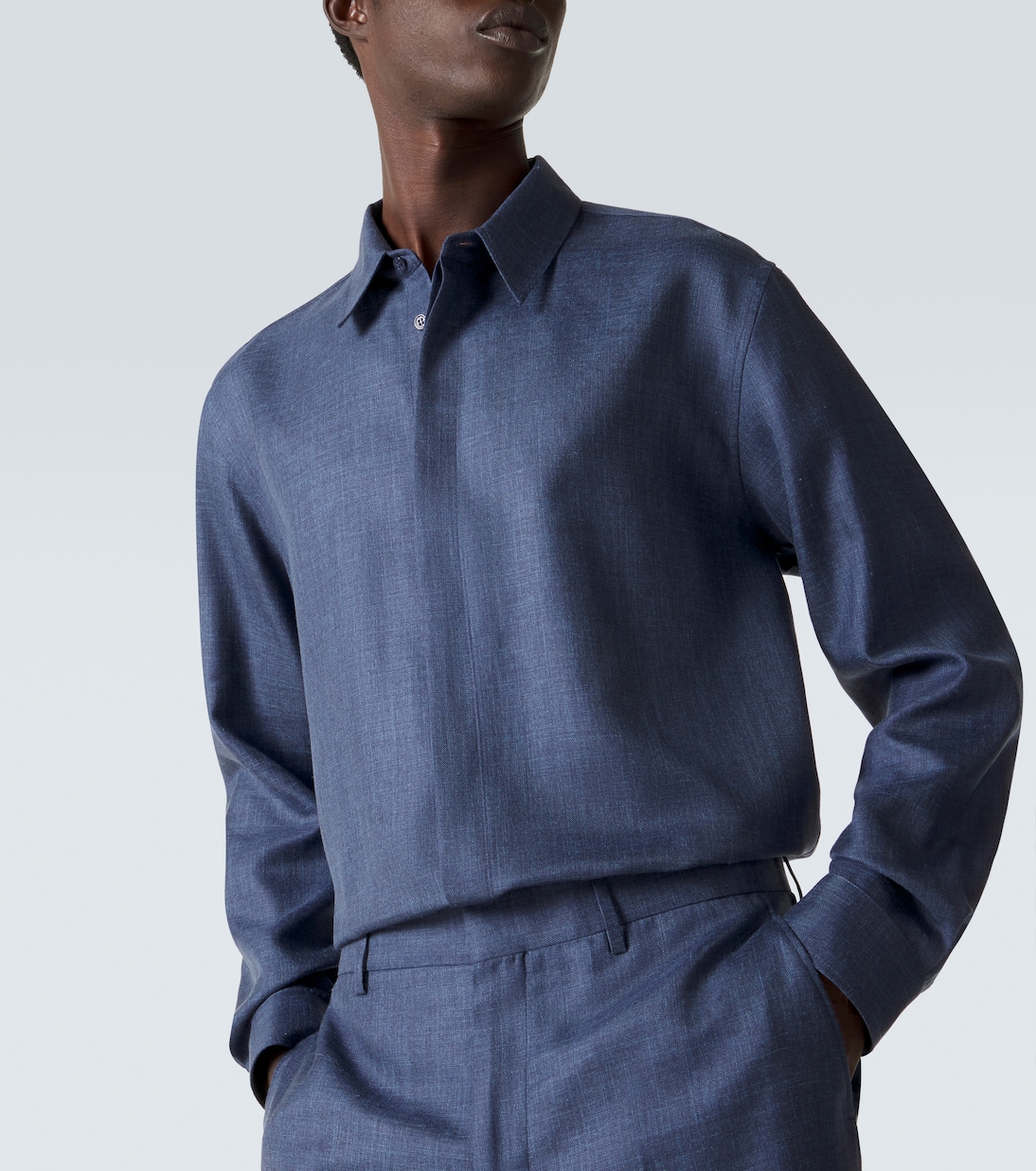 Nicolas wool, silk, and linen shirt | Gabriela Hearst