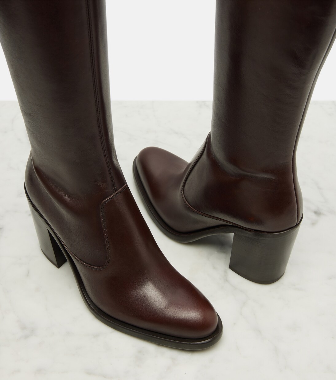 Leather knee-high boots | Chloé