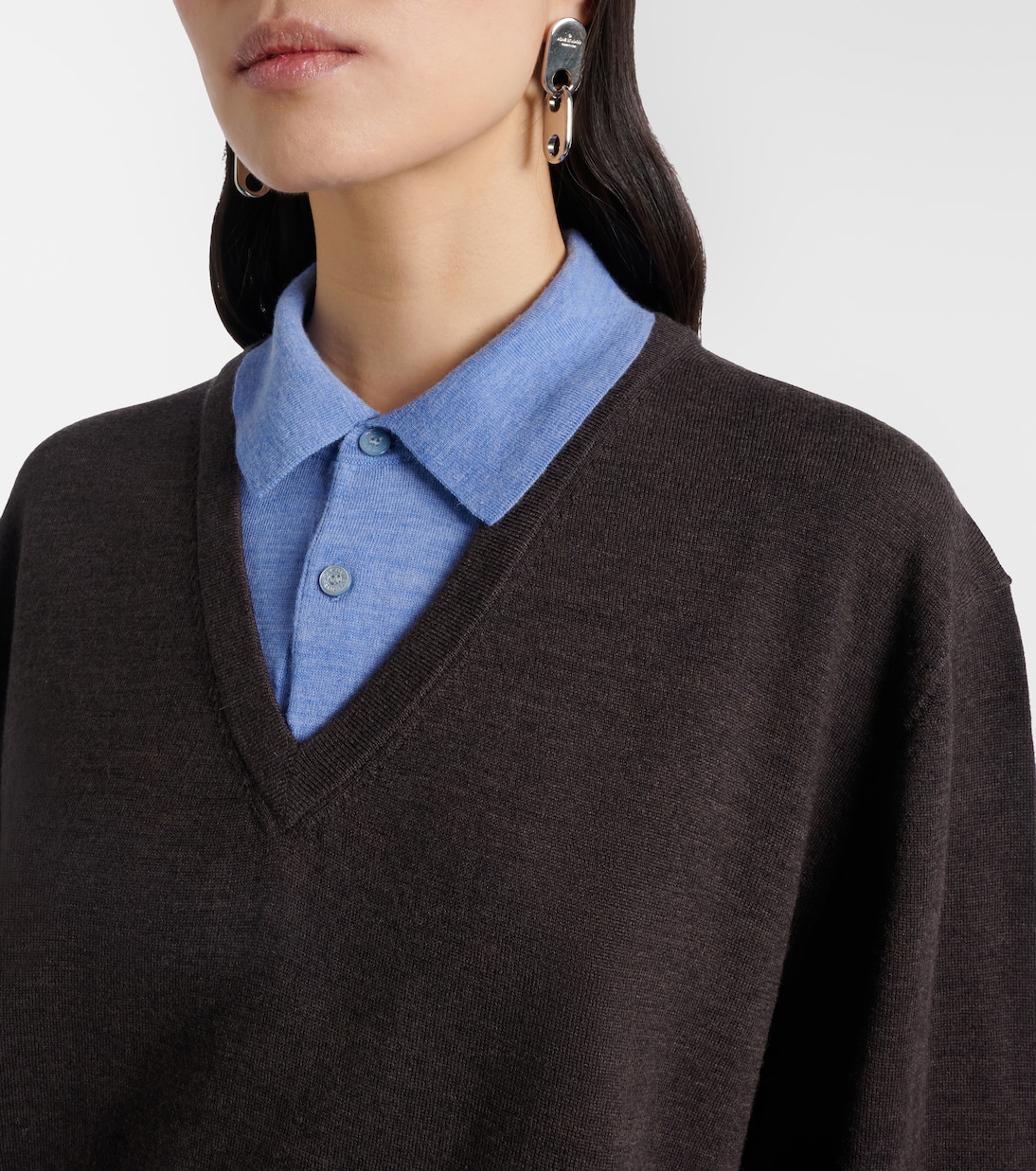 Layered wool polo sweater  | Acne Studios