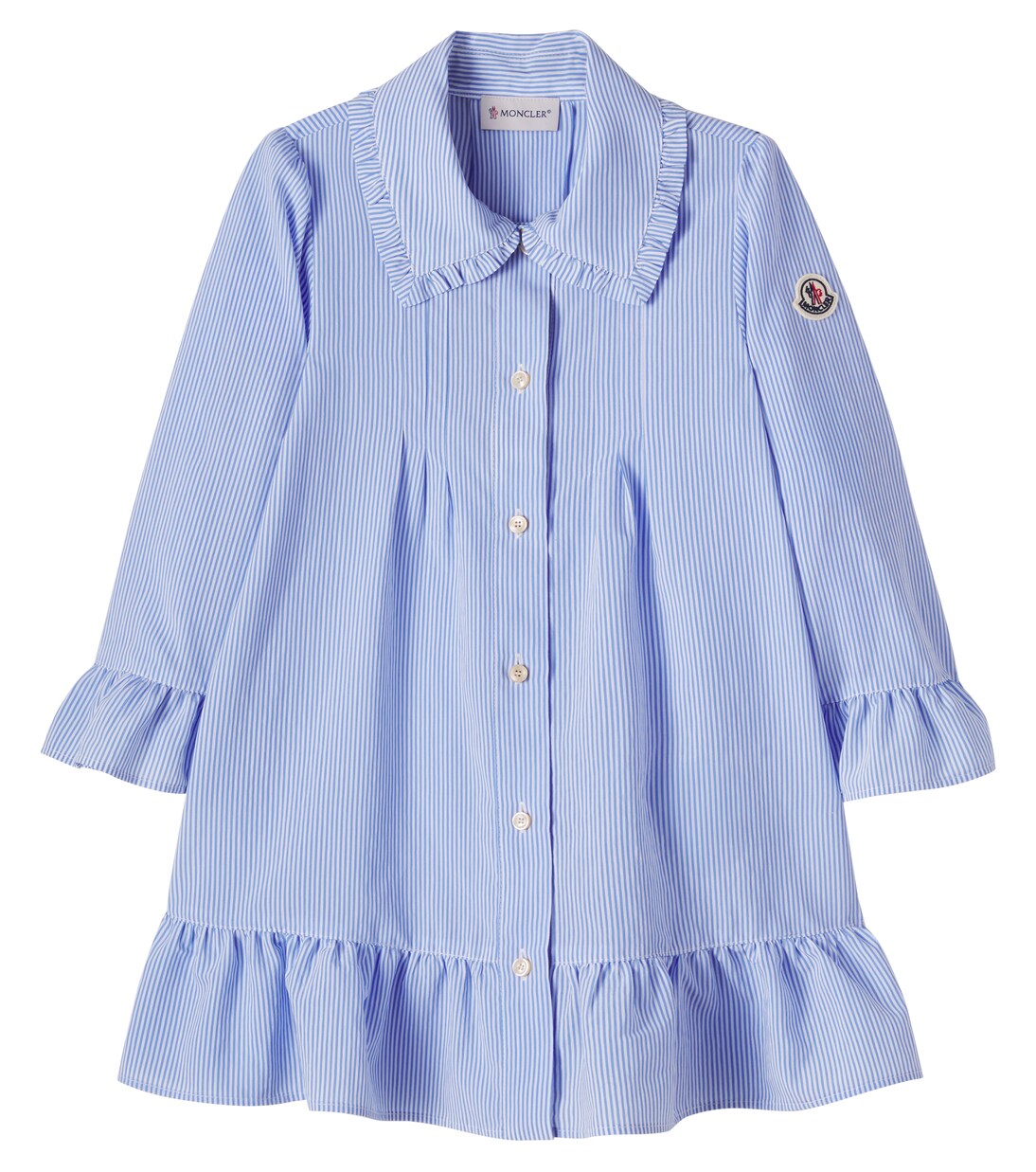 Ruffled striped shirt dress | Moncler Enfant