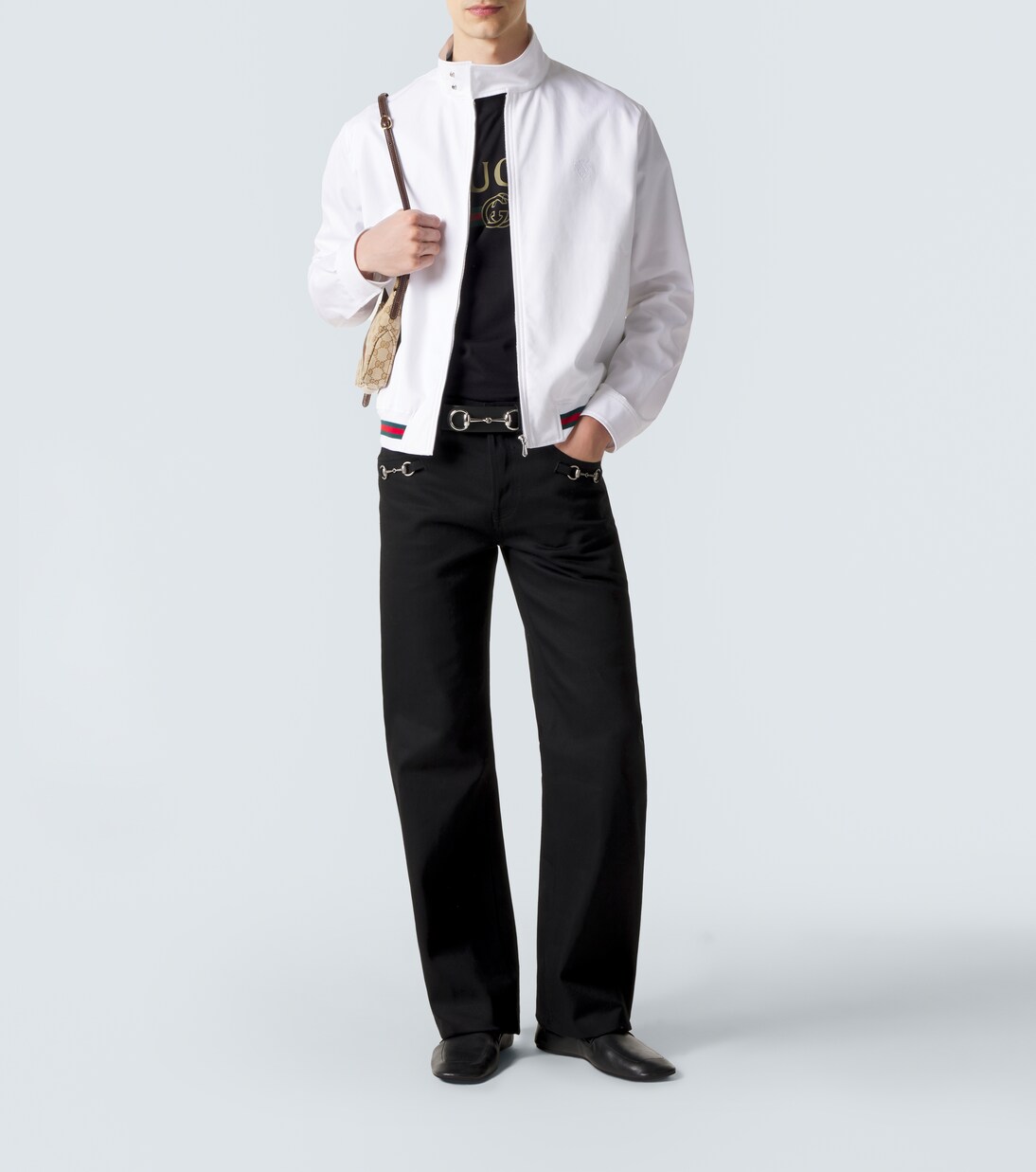 Web Stripe cotton twill jacket | Gucci