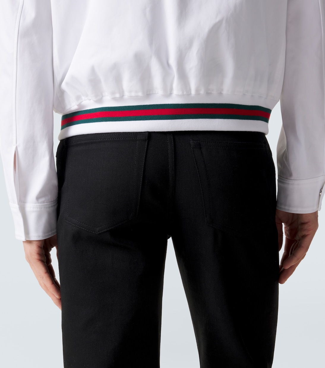 Web Stripe cotton twill jacket | Gucci