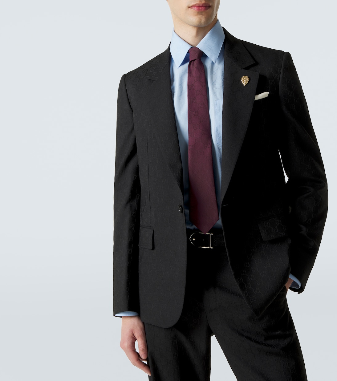 GG cotton and silk jacquard tie | Gucci