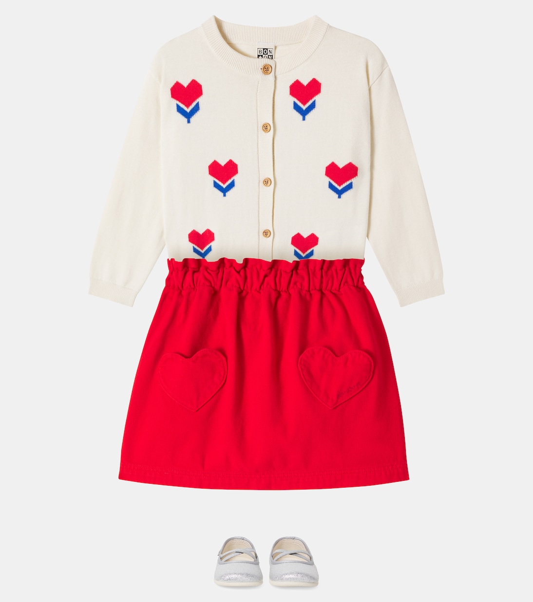 Cardigan Nina aus Baumwoll-Jacquard  | Bonton