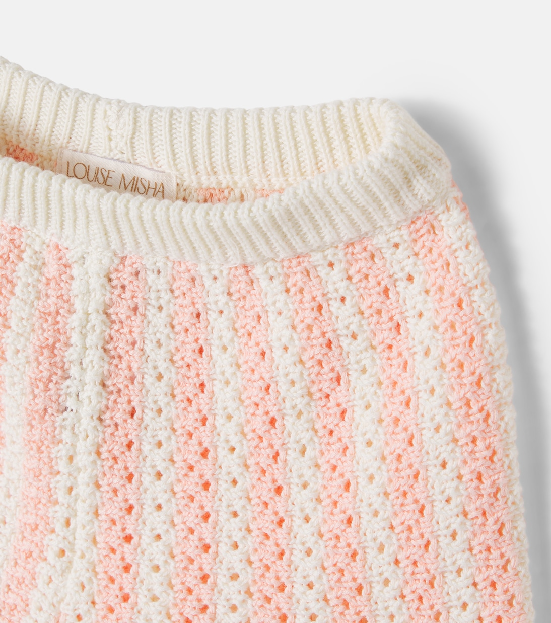 Mekylane crochet striped cotton shorts | Louise Misha