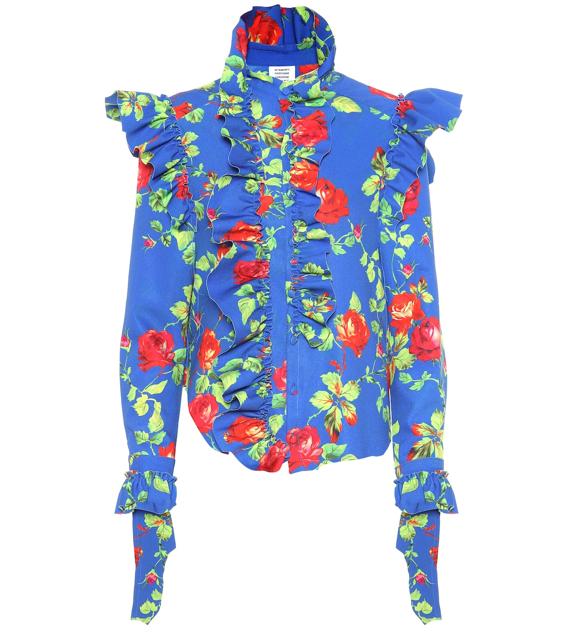 Blouse imprimée en crêpe | Vetements