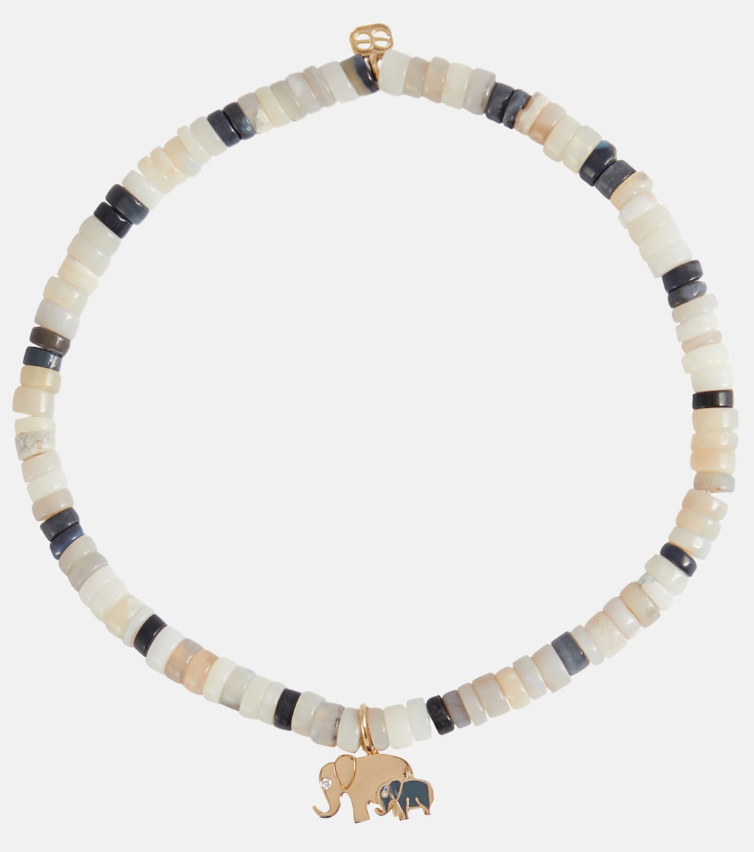 Elephant Family 14kt yellow gold beaded bracelet | Sydney Evan