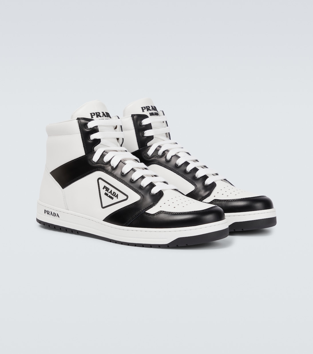 High-Top Sneakers aus Leder | Prada