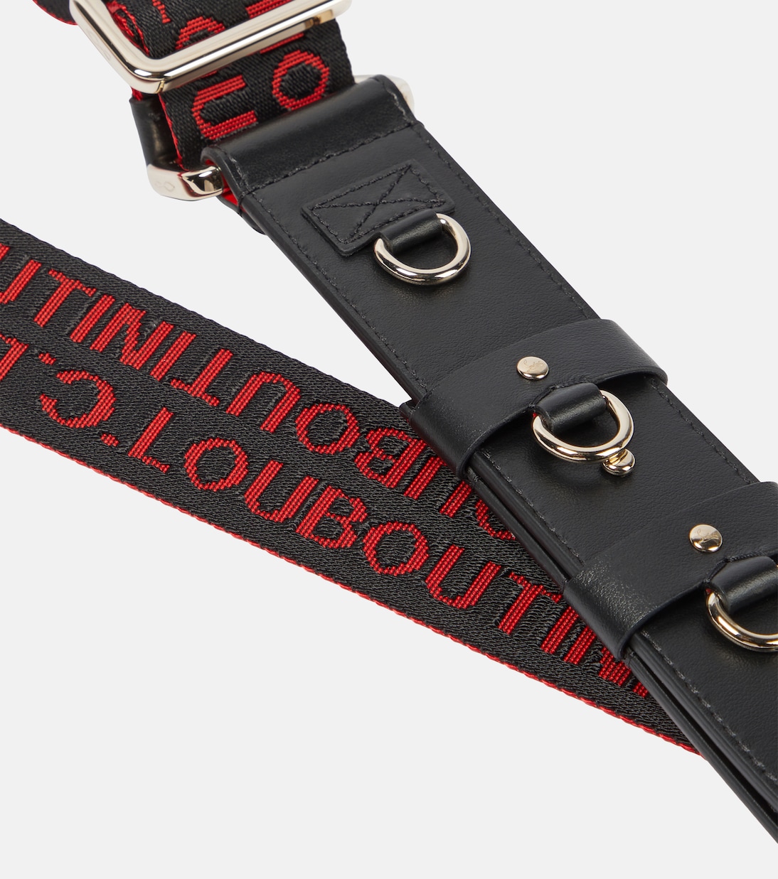 Tracolla in jacquard con pelle | Christian Louboutin