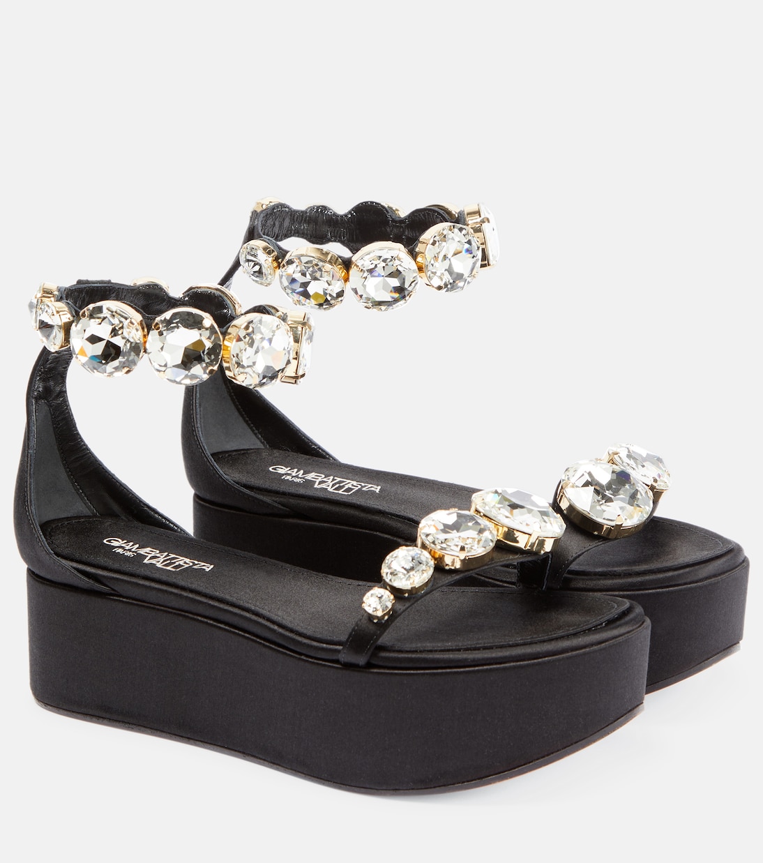 Sandalias de satén adornadas | Giambattista Valli