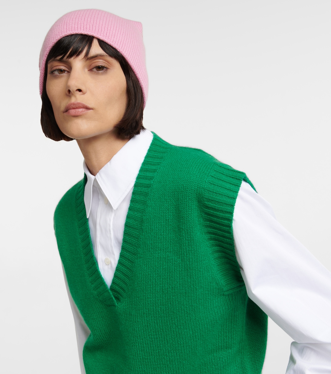 Berretto in cashmere a coste | Jardin des Orangers