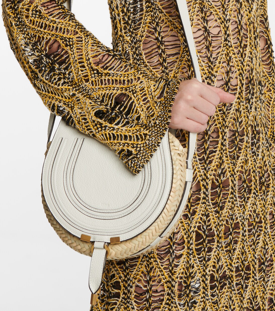Borsa a tracolla Marcie Small in rafia | Chloé