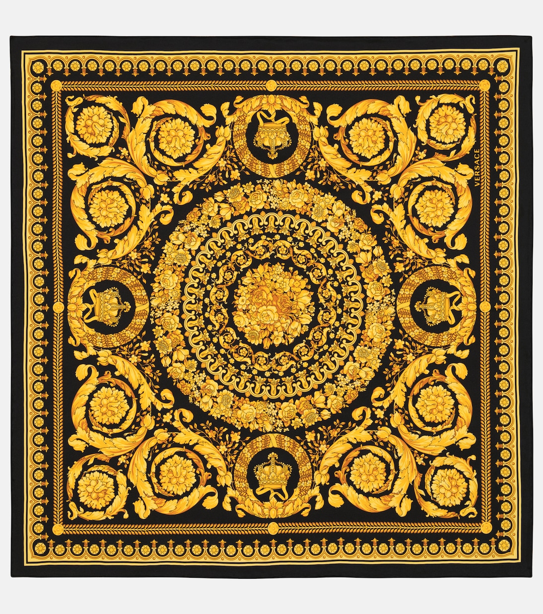 Pañuelo Barocco en sarga de seda | Versace