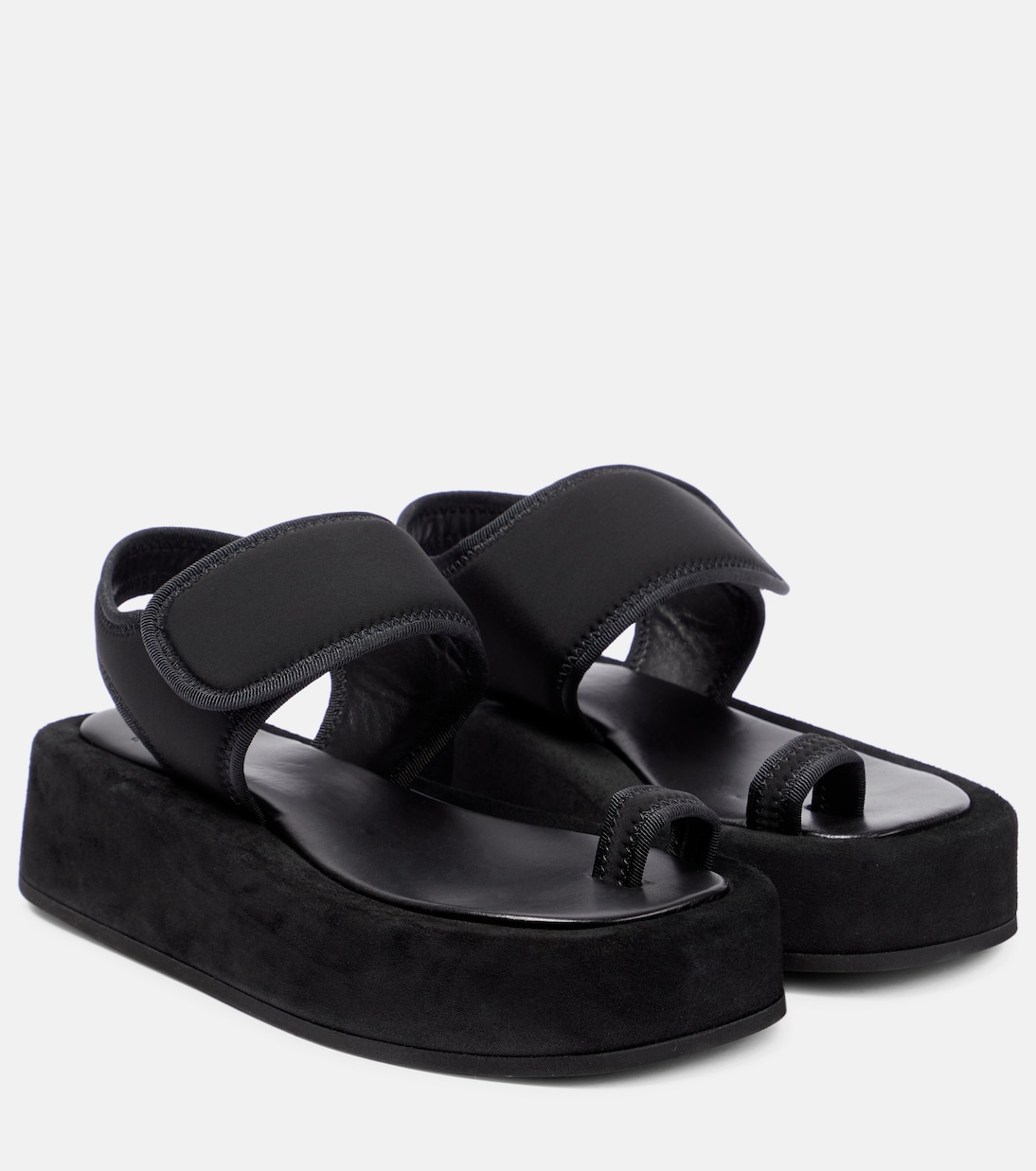 Neoprene and suede platform sandals | Wardrobe.NYC