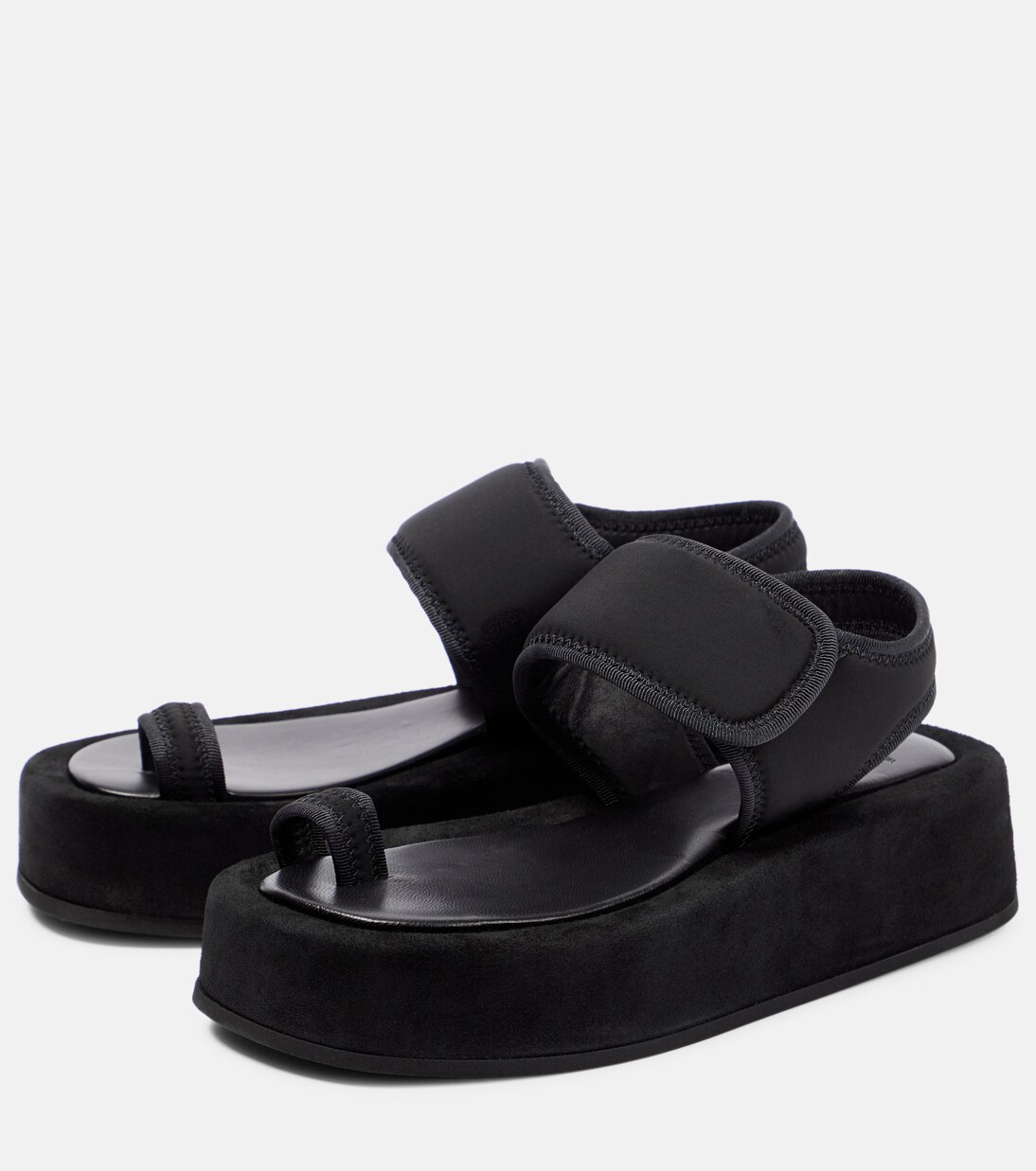 Neoprene and suede platform sandals | Wardrobe.NYC