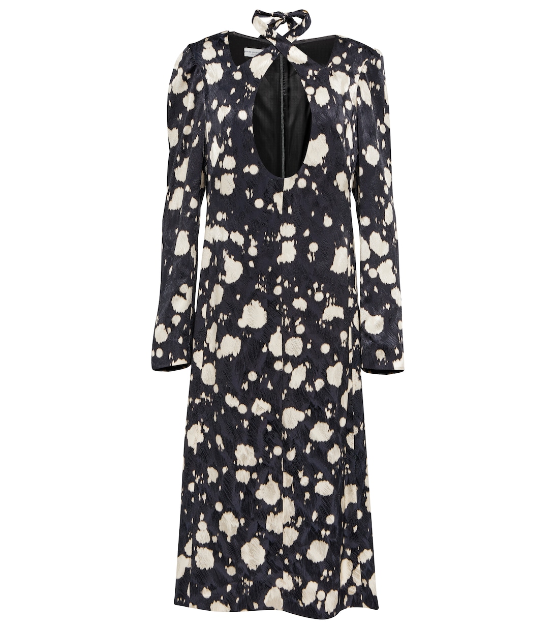 Robe midi col croisé en satin | Dries Van Noten