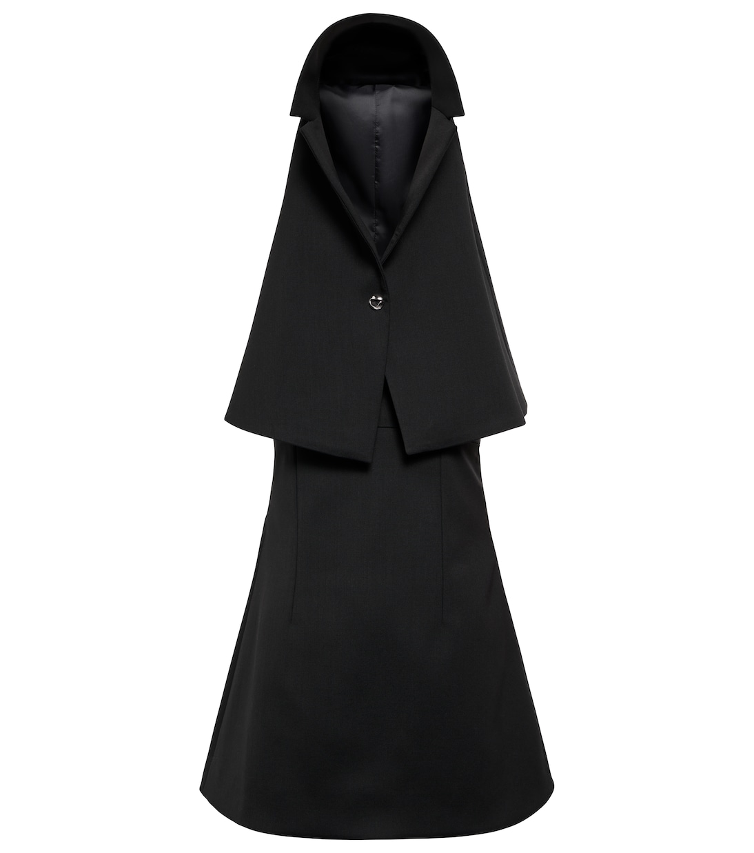 Convertible A-line twill minidress | Coperni