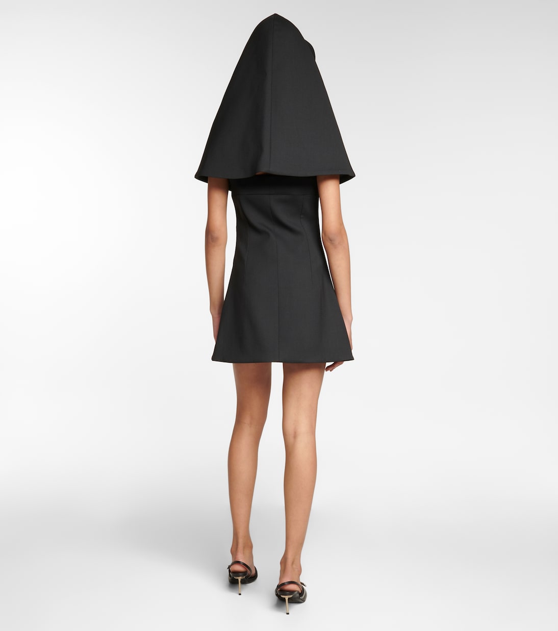 Convertible A-line twill minidress | Coperni
