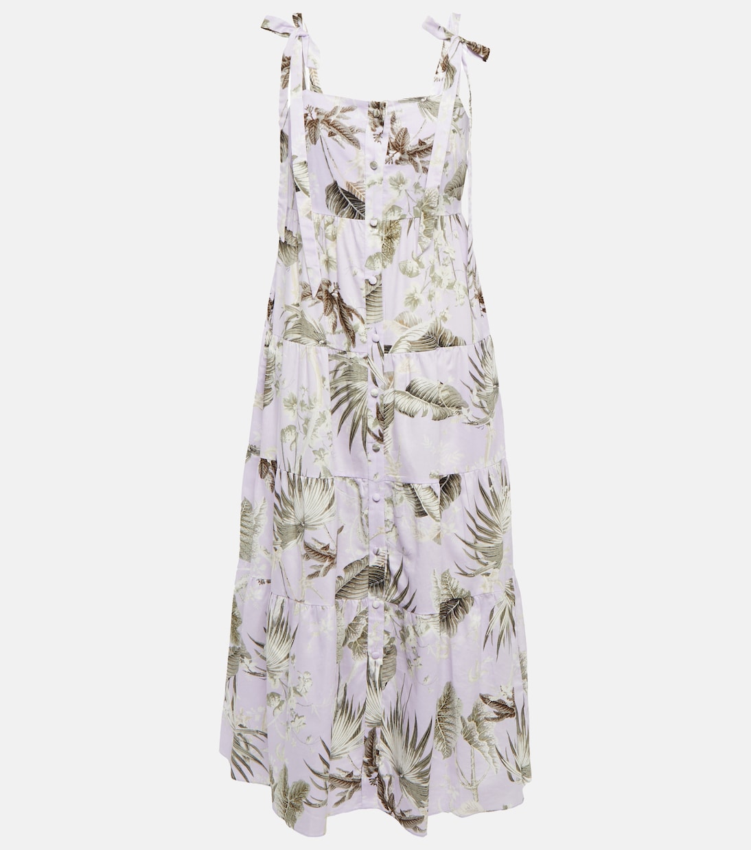 Midikleid Georgiana aus Baumwolle und Seide | Erdem