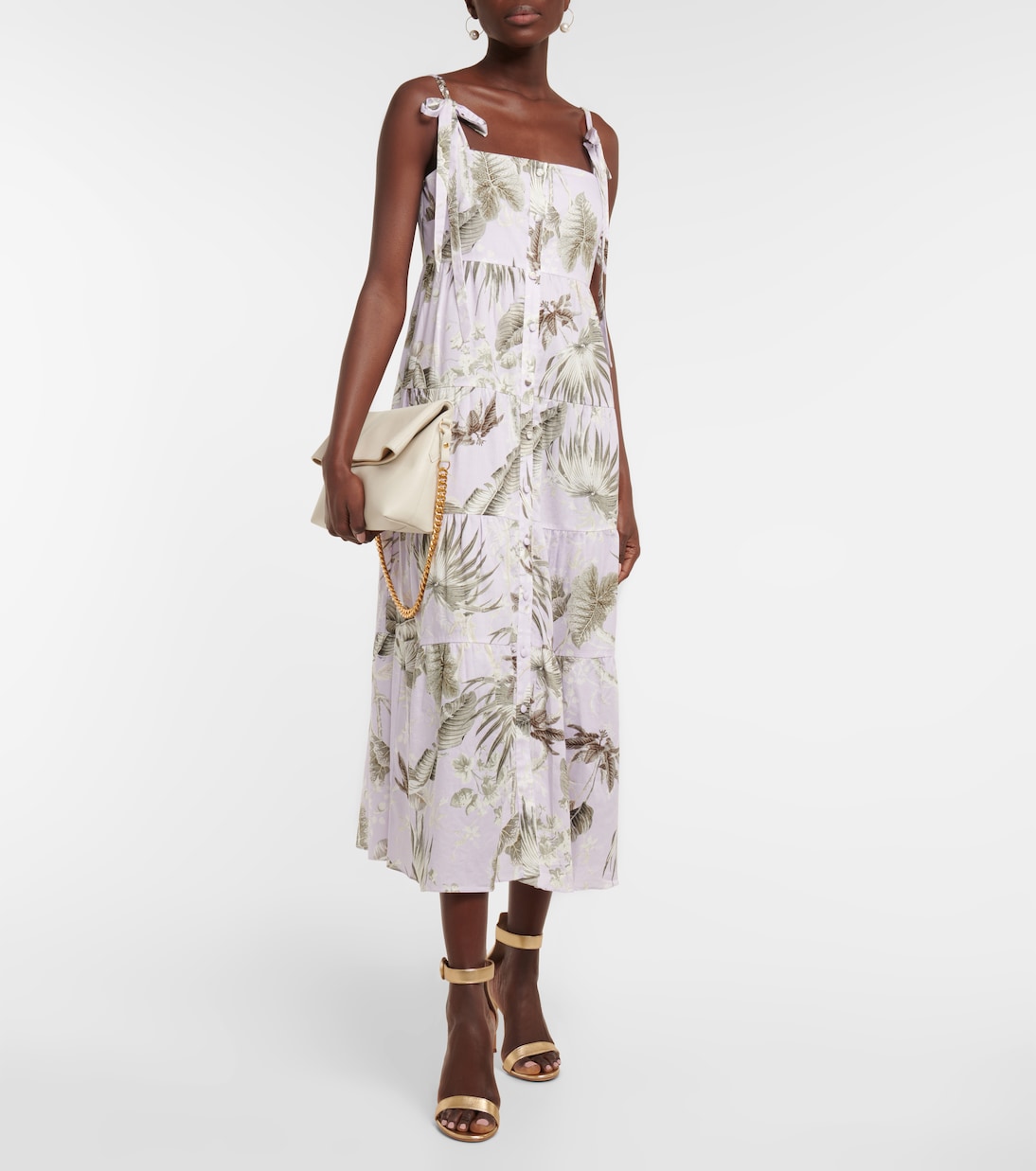 Midikleid Georgiana aus Baumwolle und Seide | Erdem
