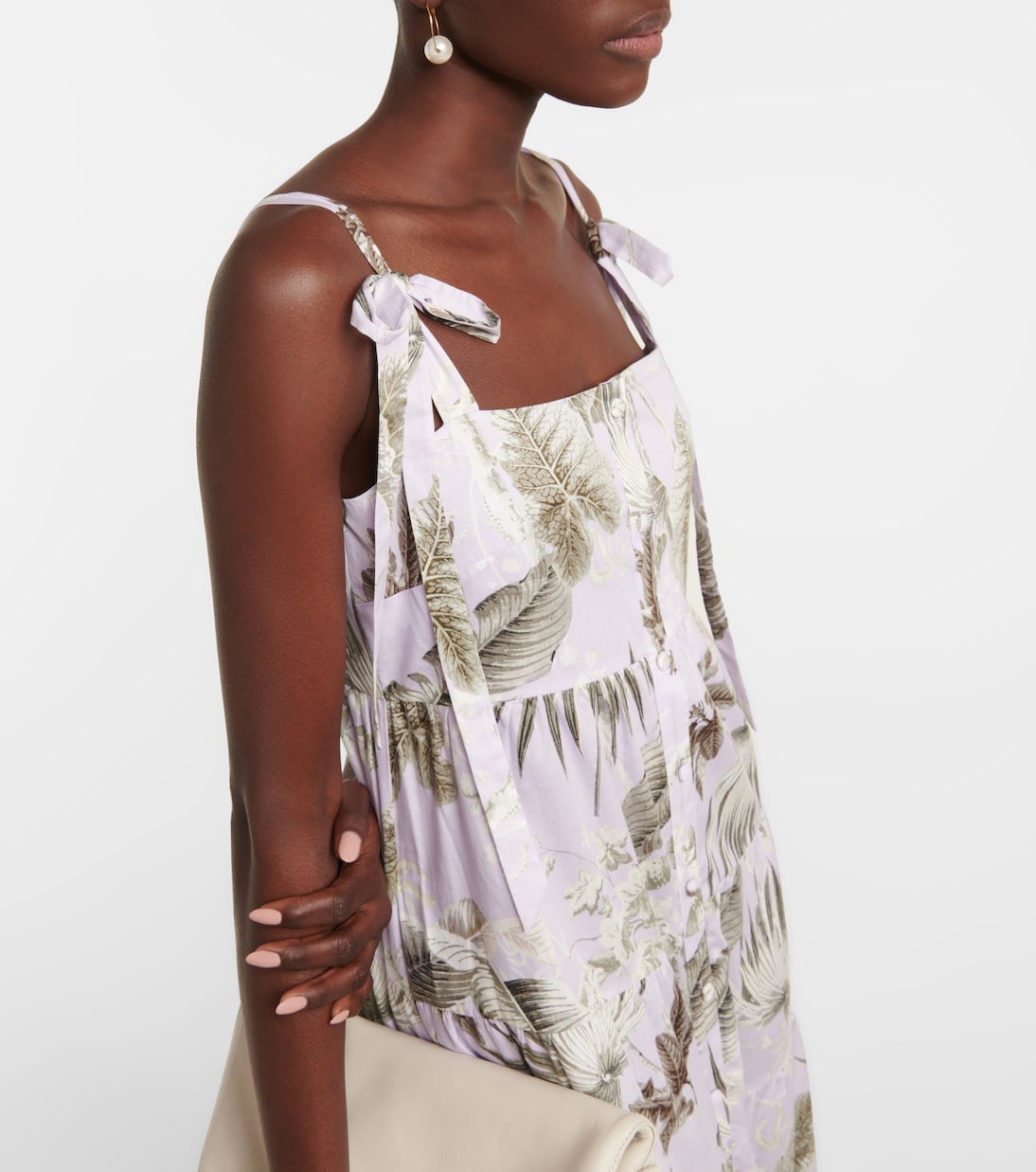Midikleid Georgiana aus Baumwolle und Seide | Erdem