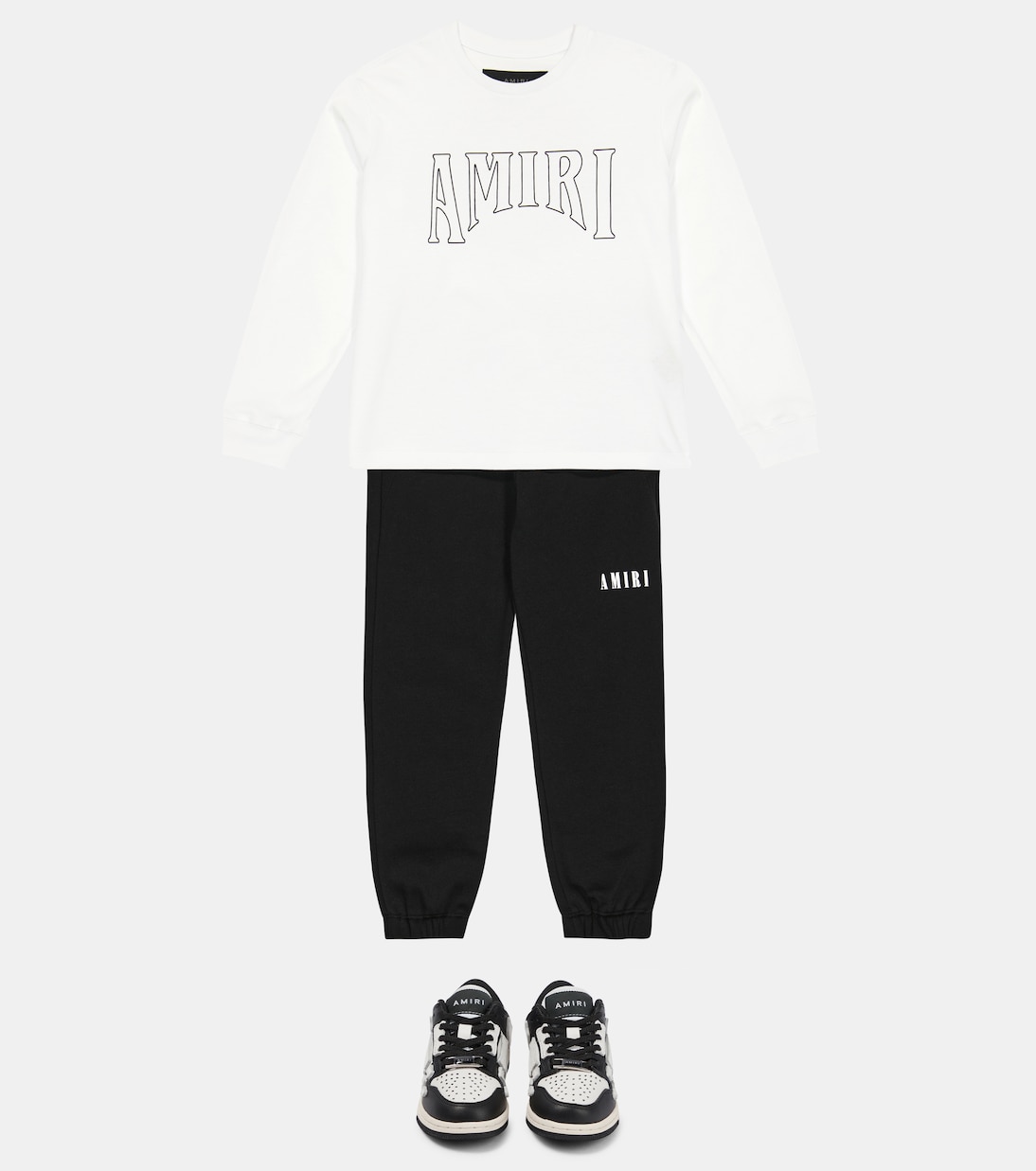 Logo cotton jersey sweatshirt in white - Amiri Kids | Mytheresa Logo cotton jersey sweatshirt in white - Amiri Kids | Mytheresa