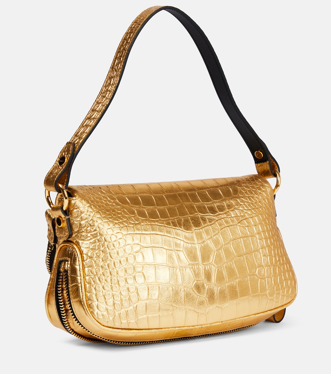 Jennifer Small croc-effect metallic leather shoulder bag | Tom Ford