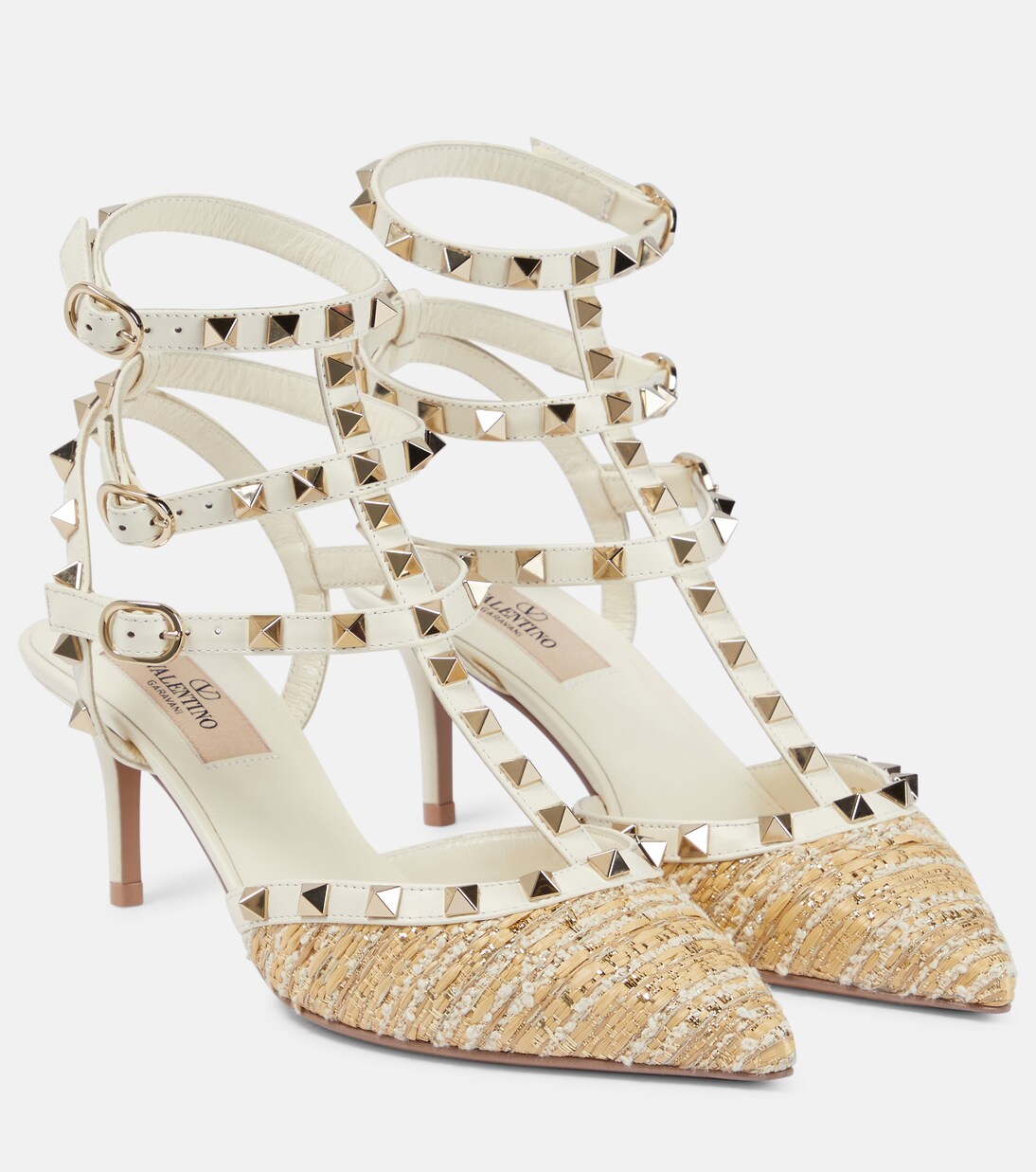 Escarpins Rockstud en tweed et cuir | Valentino Garavani