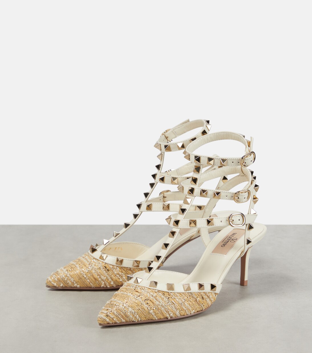 Escarpins Rockstud en tweed et cuir | Valentino Garavani
