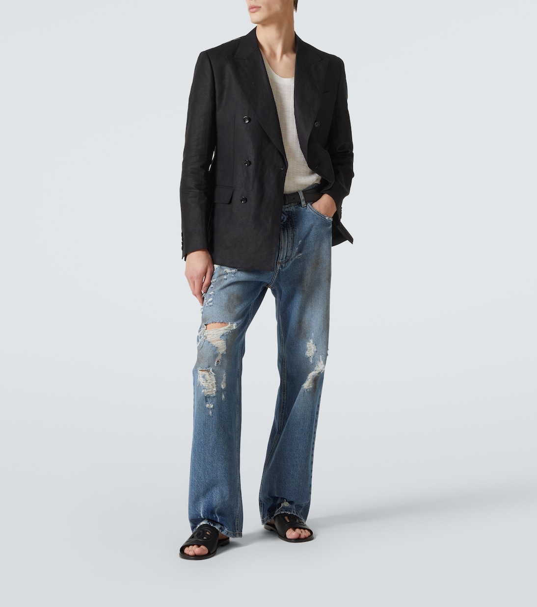 Pantoletten DG aus Leder | Dolce&Gabbana