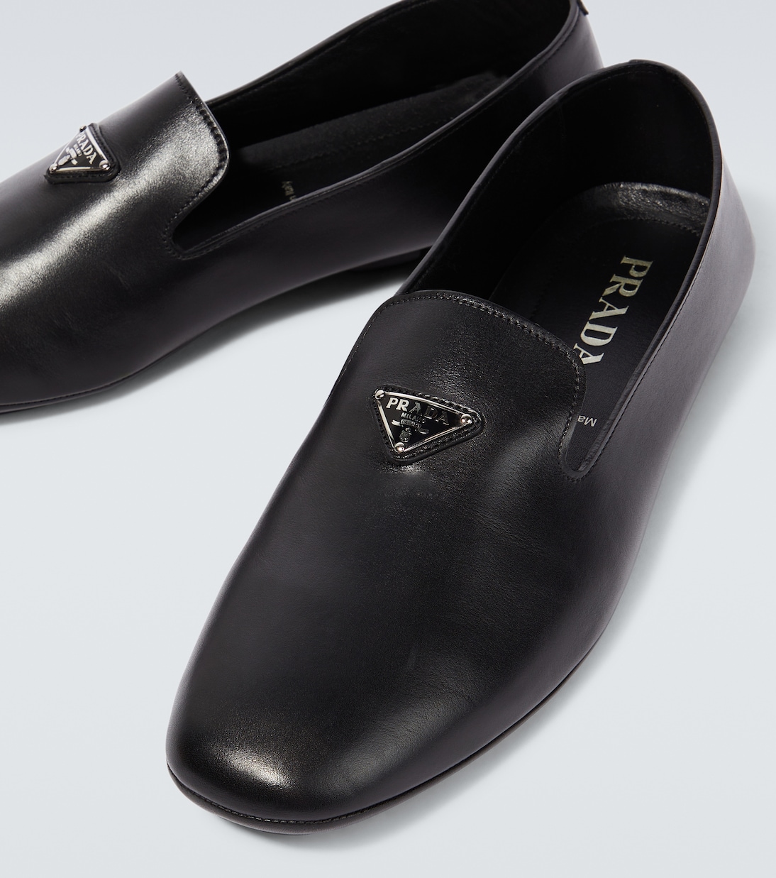 Slip-Ons aus Leder | Prada