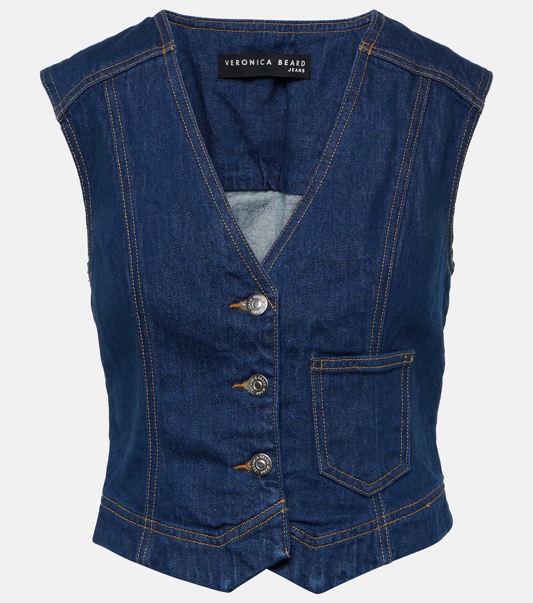 Gilet de costume Valeria en jean | Veronica Beard