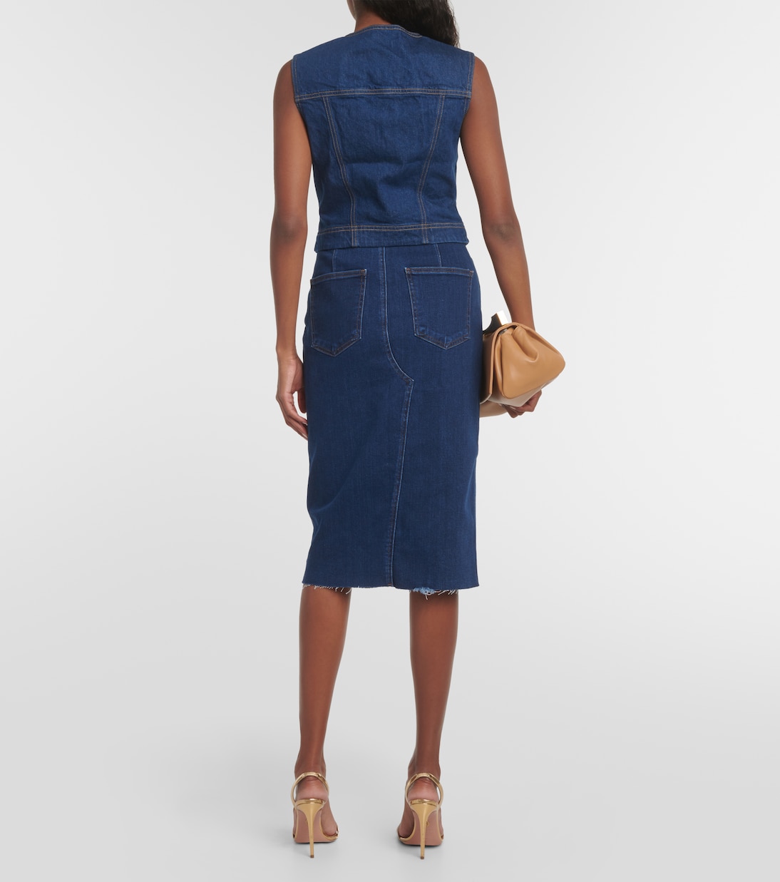 Gilet de costume Valeria en jean | Veronica Beard