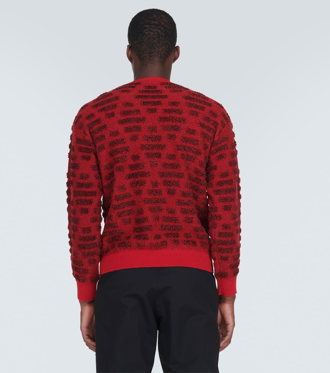 Logo jacquard wool-blend sweater | Giorgio Armani