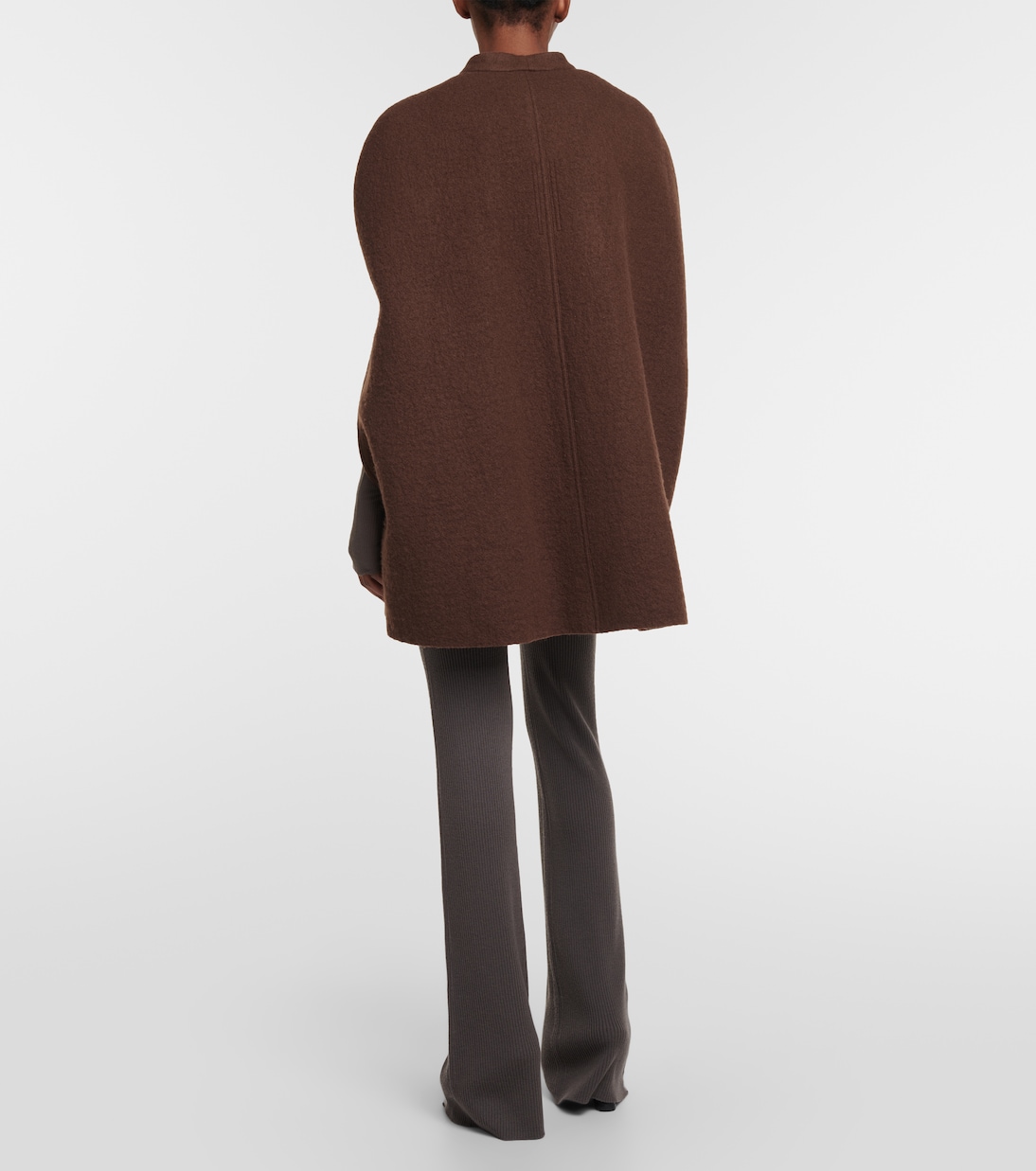 Wool zipped cape | Rick Owens