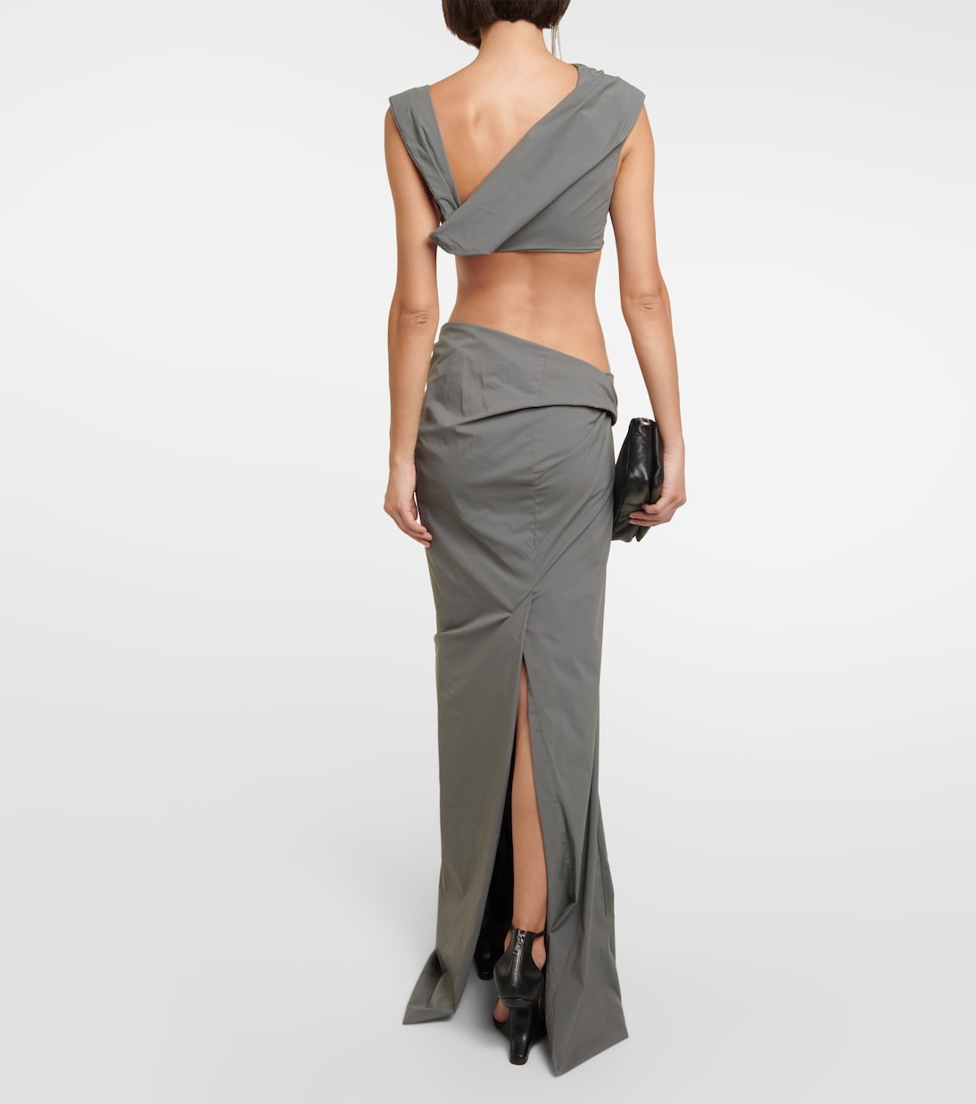 Draped jersey crop top | Entire Studios