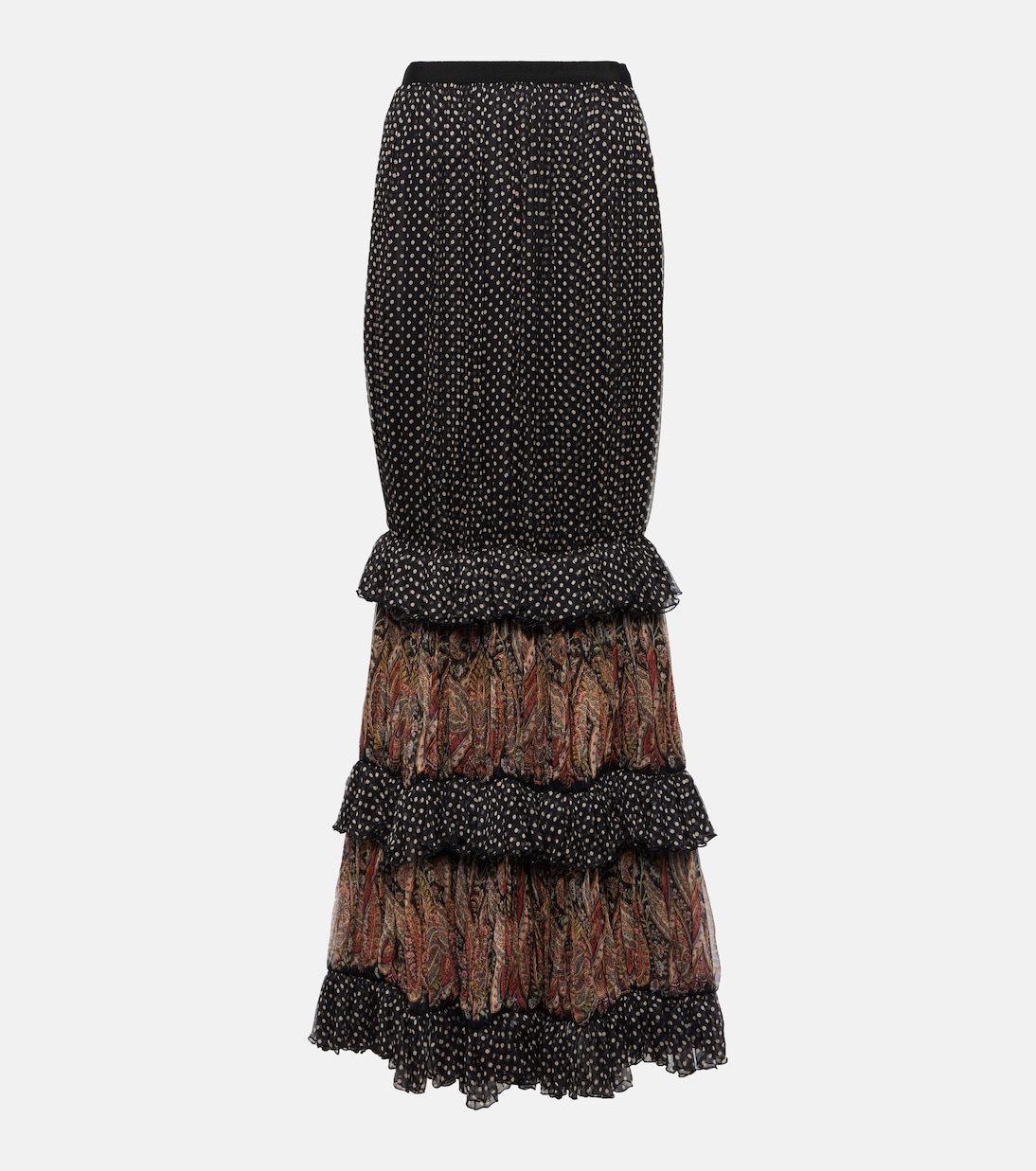 Gonna lunga in seta con stampa | Etro